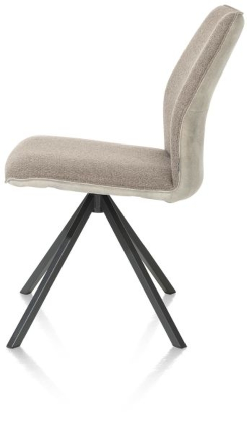 XOOON Franky, Stuhl - drehbares Metallgestell - Schwarz/ Anthrazit, Blau, Braun, Grau, Gruen, Orange, Pink, Rot, Taupe, Weiss, Gelb - 4