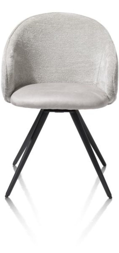 XOOON Owen, Armlehnstuhl - 4-Füße - drehbar - Stoff Calabria - Grau - 1