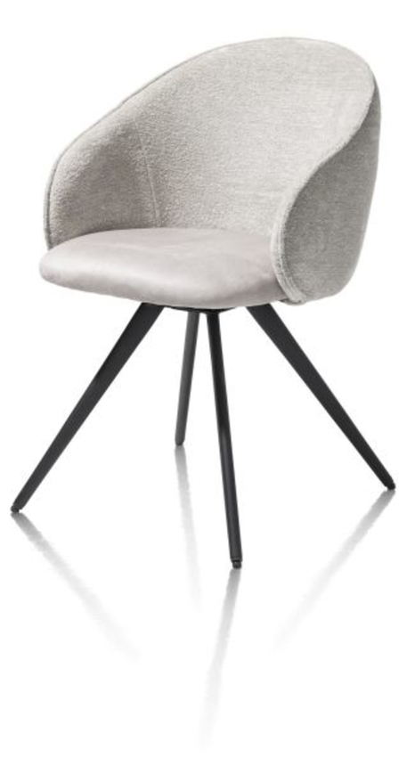 XOOON Owen, Armlehnstuhl - 4-Füße - drehbar - Stoff Calabria - Grau - 2