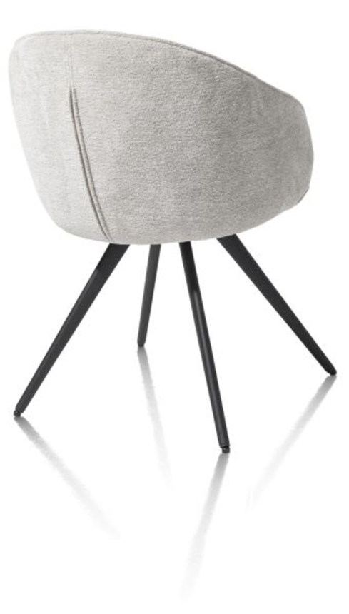 XOOON Owen, Armlehnstuhl - 4-Füße - drehbar - Stoff Calabria - Grau - 3