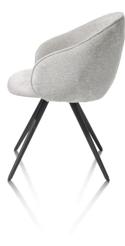 XOOON Owen, Armlehnstuhl - 4-Füße - drehbar - Stoff Calabria - Grau - 4