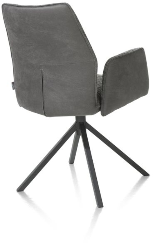 XOOON Franky, Armlehnstuhl - drehbares Metallgestell - Schwarz/ Anthrazit, Blau, Braun, Grau, Gruen, Orange, Pink, Rot, Taupe, Weiss, Gelb - 3