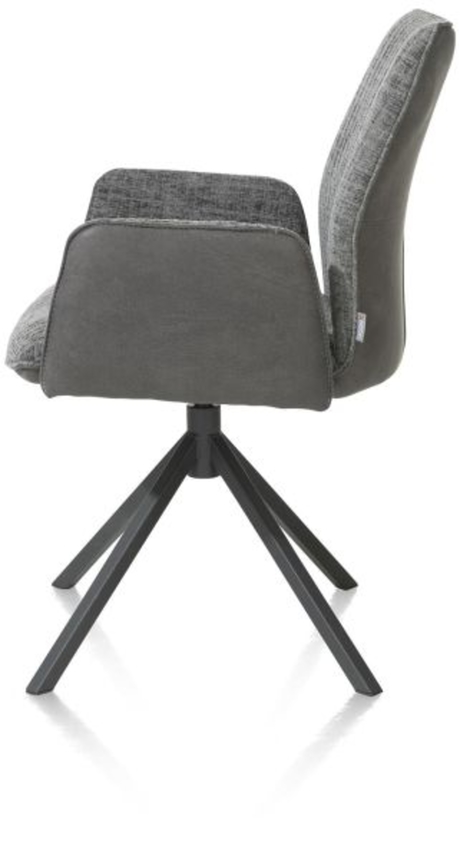 XOOON Franky, Armlehnstuhl - drehbares Metallgestell - Schwarz/ Anthrazit, Blau, Braun, Grau, Gruen, Orange, Pink, Rot, Taupe, Weiss, Gelb - 4