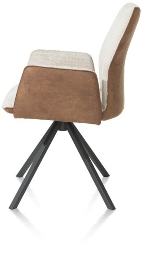 XOOON Franky, Armlehnstuhl - drehbares Metallgestell - Schwarz/ Anthrazit, Blau, Braun, Grau, Gruen, Orange, Pink, Rot, Taupe, Weiss, Gelb - 8