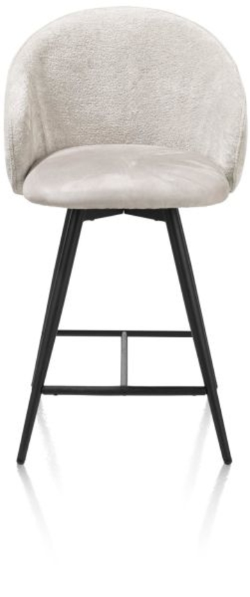 XOOON Owen, Tresenstuhl - 4-Füße - drehbar - Stoff Calabria / Enzo - Grau - 1