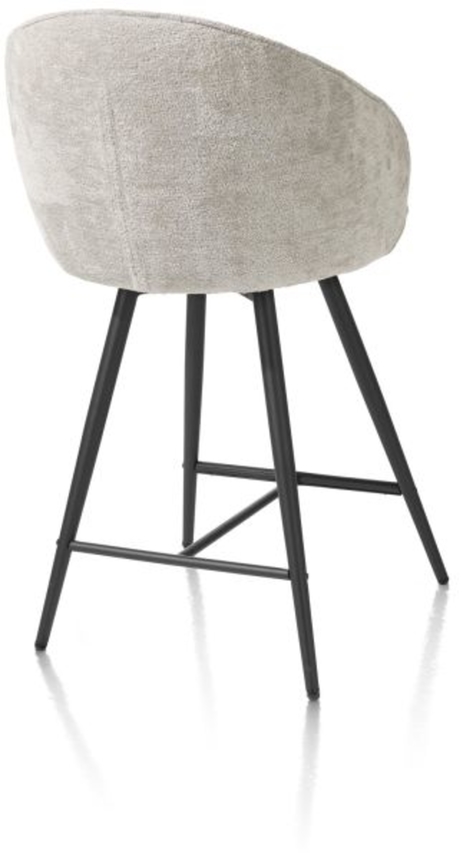 XOOON Owen, Tresenstuhl - 4-Füße - drehbar - Stoff Calabria / Enzo - Grau - 4