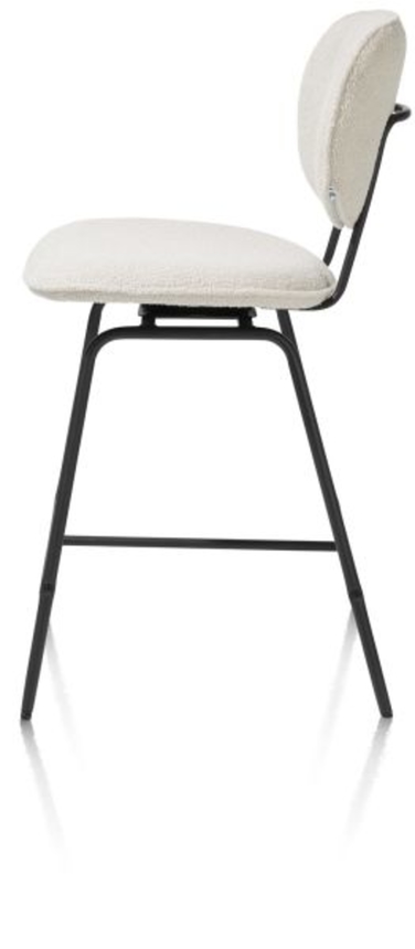 XOOON Lexi, Tresenstuhl - Rahmen schwarz (ROB) - Stoff Avicci - Weiss - 4