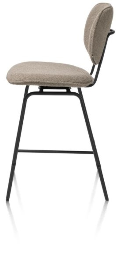 XOOON Lexi, Tresenstuhl - Rahmen schwarz (ROB) - Stoff Avicci - Braun, Taupe - 4