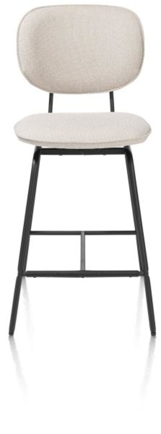 XOOON Lexi, Tresenstuhl - Rahmen schwarz (ROB) - Stoff Ponti - Weiss - 1