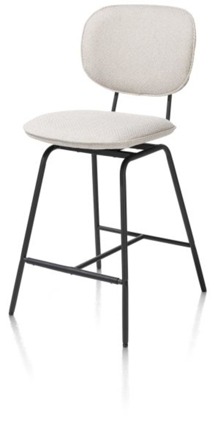 XOOON Lexi, Tresenstuhl - Rahmen schwarz (ROB) - Stoff Ponti - Weiss - 2