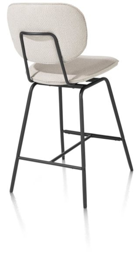 XOOON Lexi, Tresenstuhl - Rahmen schwarz (ROB) - Stoff Ponti - Weiss - 3