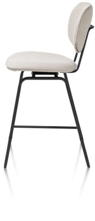 XOOON Lexi, Tresenstuhl - Rahmen schwarz (ROB) - Stoff Ponti - Weiss - 4