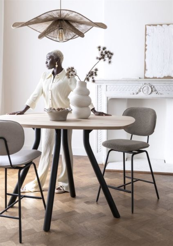 XOOON Lexi, Tresenstuhl - Rahmen schwarz (ROB) - Stoff Ponti - Weiss - 5