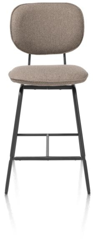 XOOON Lexi, Tresenstuhl - Rahmen schwarz (ROB) - Stoff Ponti - Braun - 1