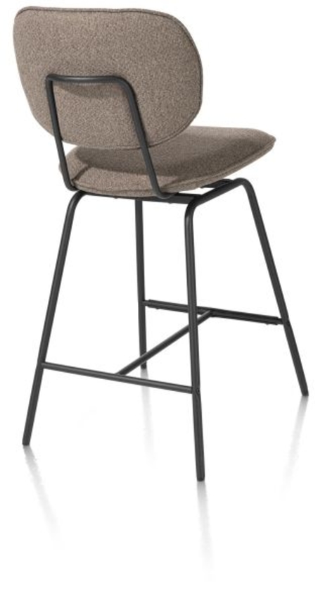 XOOON Lexi, Tresenstuhl - Rahmen schwarz (ROB) - Stoff Ponti - Braun - 3