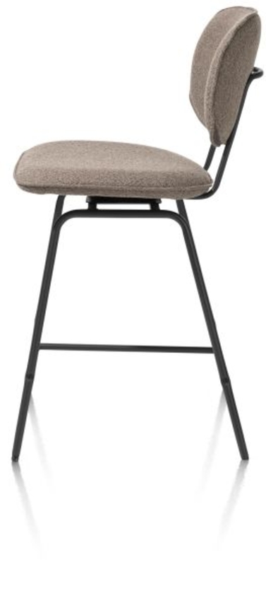 XOOON Lexi, Tresenstuhl - Rahmen schwarz (ROB) - Stoff Ponti - Braun - 4