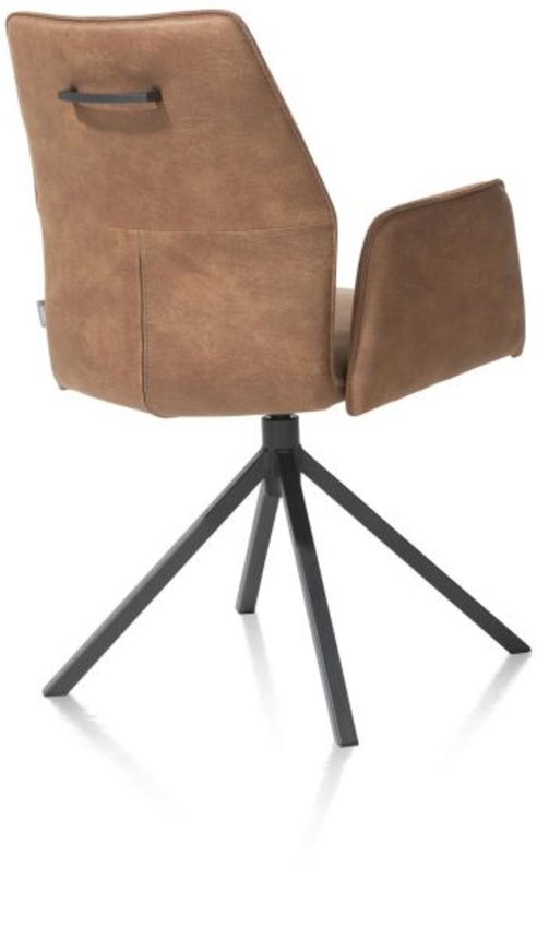 XOOON Franky, Armlehnstuhl - drehbar - Handgriff - Taschenfederkern - Taurus - Braun, Orange - 4