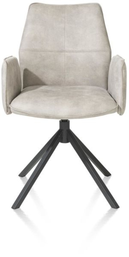 XOOON Franky, Armlehnstuhl - drehbar - Handgriff - Taschenfederkern - Taurus - Kiesel - 1