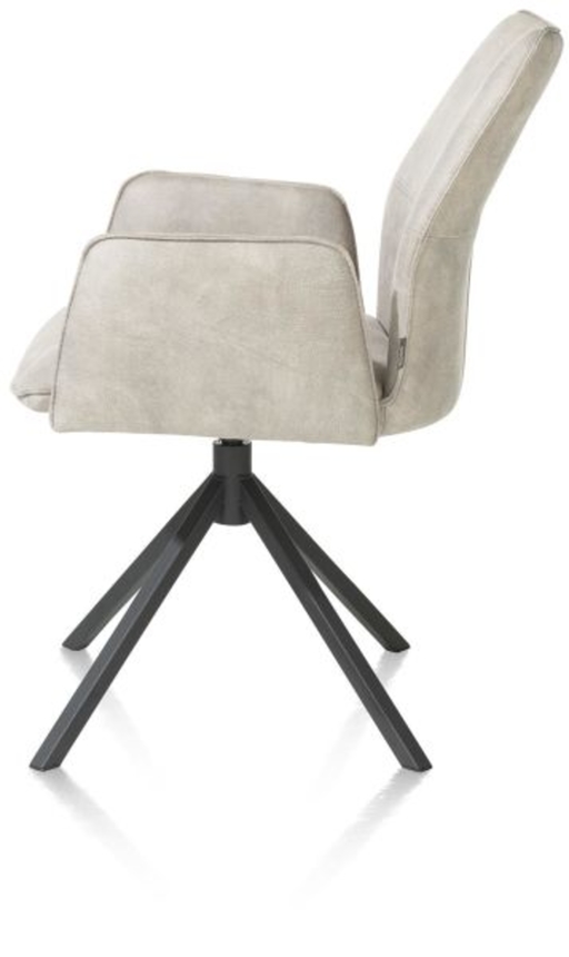 XOOON Franky, Armlehnstuhl - drehbar - Handgriff - Taschenfederkern - Taurus - Kiesel - 3