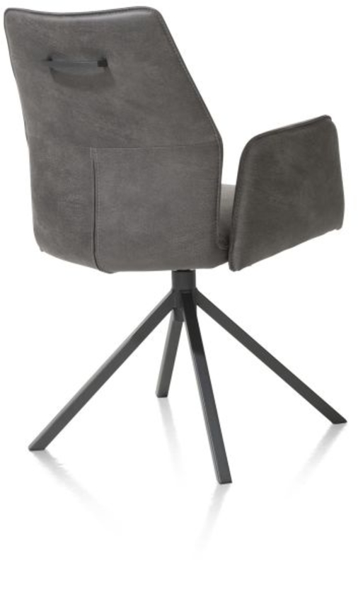 XOOON Franky, Armlehnstuhl - drehbar - Handgriff - Taschenfederkern - Taurus - Schwarz/ Anthrazit, Braun - 4