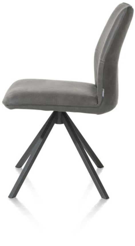 XOOON Franky, Stuhl - fest - Handgriff - Taschenfederkern - Taurus - Schwarz/ Anthrazit, Braun - 4