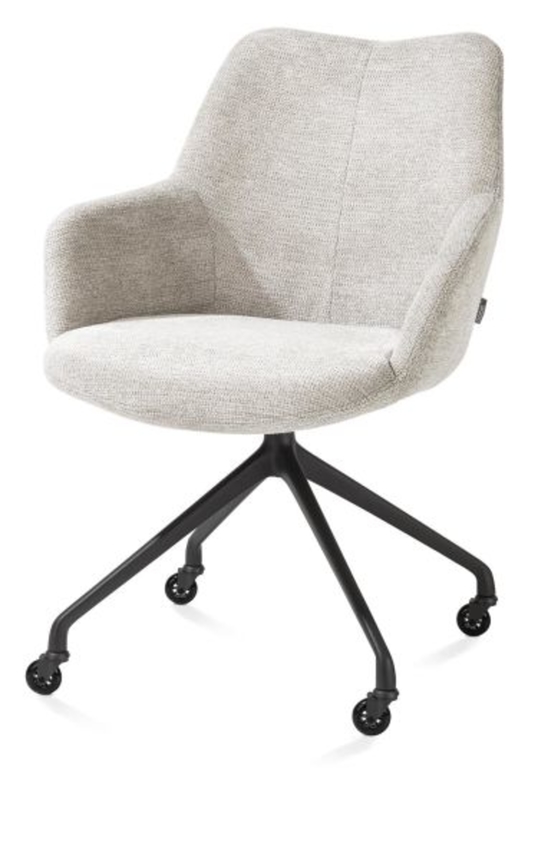 XOOON Mats, Armlehnstuhl - Aluminium Gestell + Rollen - selected choices - Schwarz/ Anthrazit, Braun, Grau, Gruen, Orange, Taupe, Weiss - 2