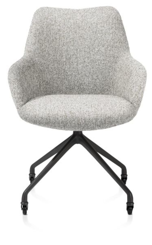 XOOON Mats, Armlehnstuhl - Aluminium Gestell + Rollen - selected choices - Schwarz/ Anthrazit, Braun, Grau, Gruen, Orange, Taupe, Weiss - 5