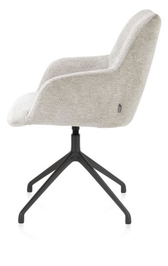XOOON Mats, Armlehnstuhl - 4-Fuß Aluminium Gestell - drehbar - selected choices - Schwarz/ Anthrazit, Braun, Grau, Gruen, Orange, Taupe, Weiss - 4
