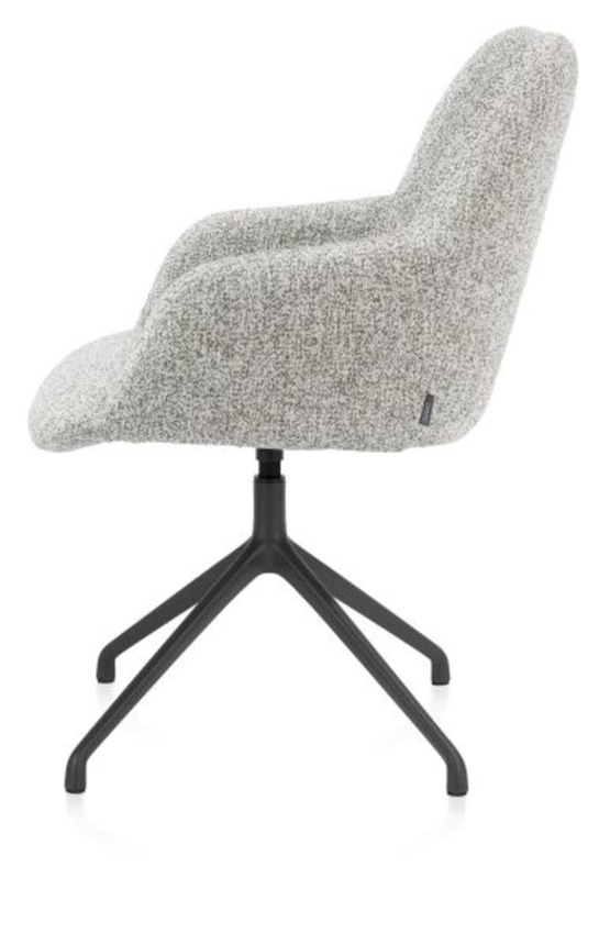 XOOON Mats, Armlehnstuhl - 4-Fuß Aluminium Gestell - drehbar - selected choices - Schwarz/ Anthrazit, Braun, Grau, Gruen, Orange, Taupe, Weiss - 8