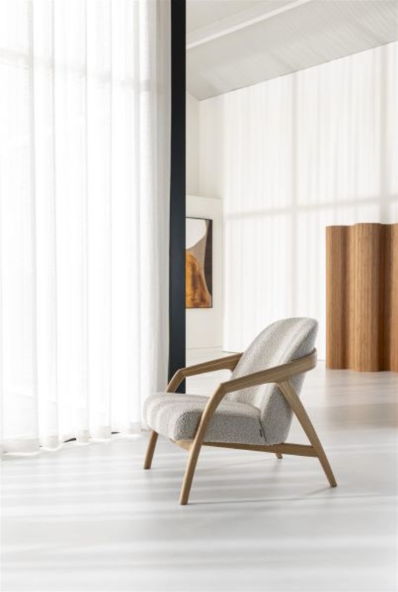 XOOON Dante, Sessel - Eiche naturell - Stoff Brioni - Creme - 5