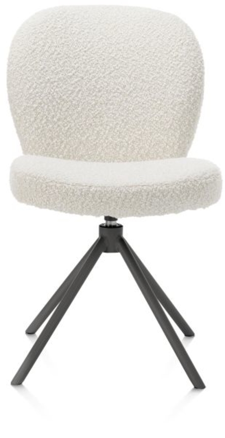 XOOON Jaxon, Stuhl - Gestell Grafit - drehbar - Stoff Brioni - Elfenbein - 1