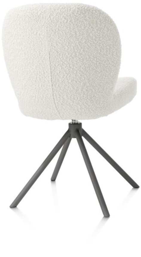 XOOON Jaxon, Stuhl - Gestell Grafit - drehbar - Stoff Brioni - Elfenbein - 3