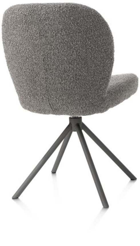 XOOON Jaxon, Stuhl - Gestell Grafit - drehbar - Stoff Brioni - Leber - 3