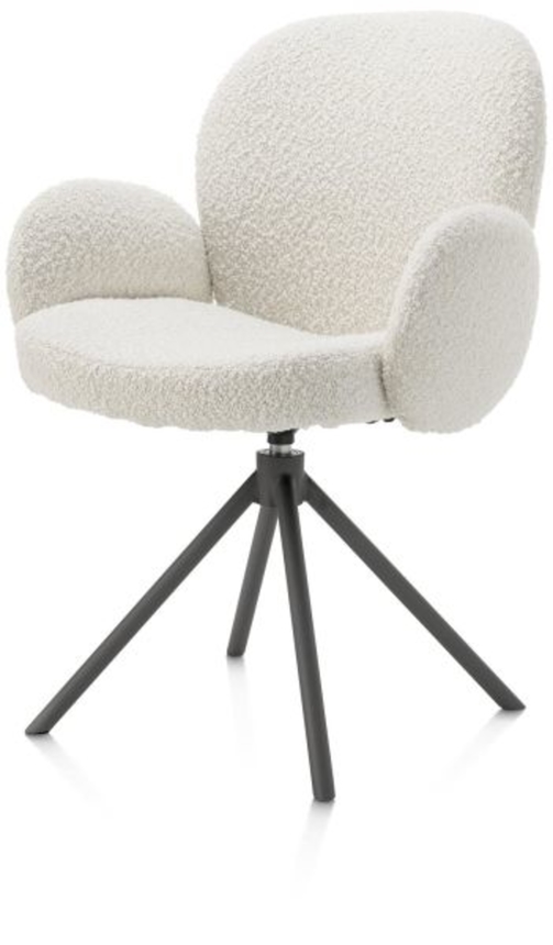 XOOON Jaxon, Armlehnstuhl - Gestell Grafit - drehbar - Stoff Brioni - Elfenbein - 2