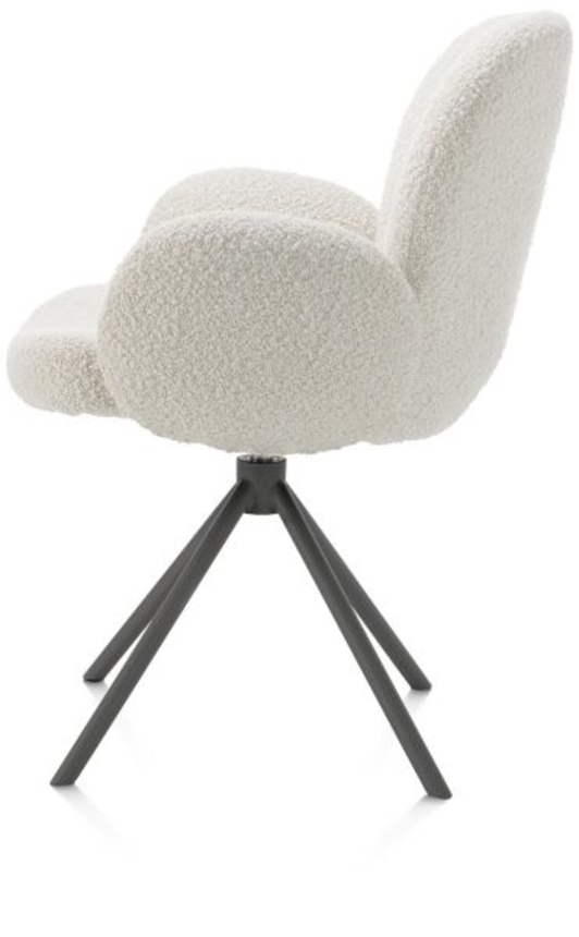 XOOON Jaxon, Armlehnstuhl - Gestell Grafit - drehbar - Stoff Brioni - Elfenbein - 4