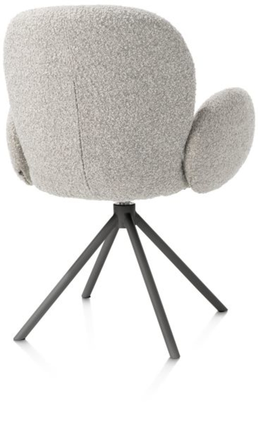 XOOON Jaxon, Armlehnstuhl - Gestell Grafit - drehbar - Stoff Brioni - Kiesel - 3