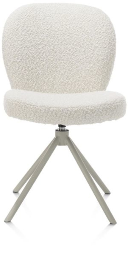 XOOON Jaxon, Stuhl - Gestell Silk Grey - drehbar - Stoff Brioni - Elfenbein - 1