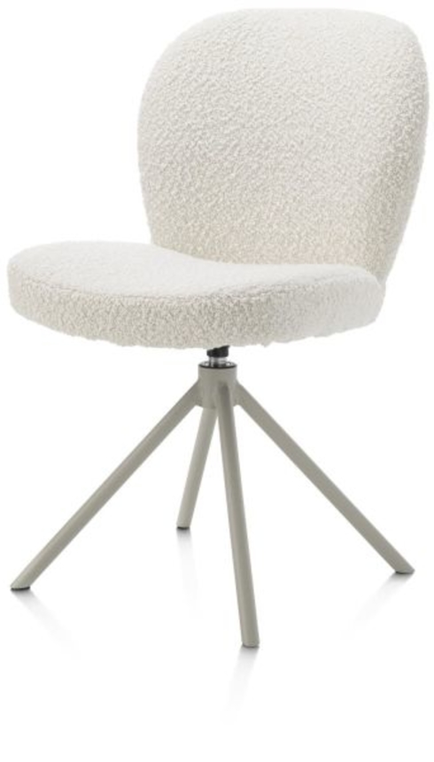 XOOON Jaxon, Stuhl - Gestell Silk Grey - drehbar - Stoff Brioni - Elfenbein - 2