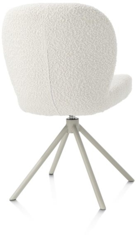 XOOON Jaxon, Stuhl - Gestell Silk Grey - drehbar - Stoff Brioni - Elfenbein - 3