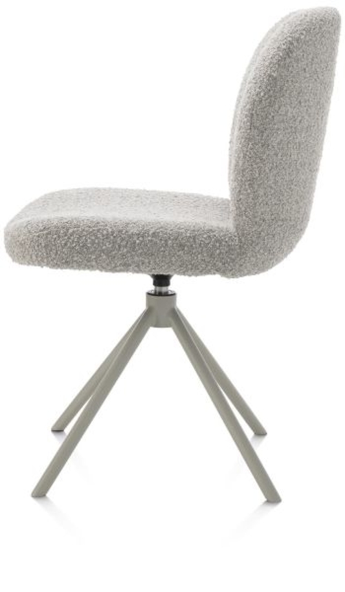XOOON Jaxon, Stuhl - Gestell Silk Grey - drehbar - Stoff Brioni - Kiesel - 4