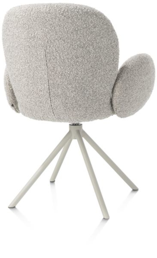 XOOON Jaxon, Armlehnstuhl - Gestell Silk Grey - drehbar - Stoff Brioni - Kiesel - 3