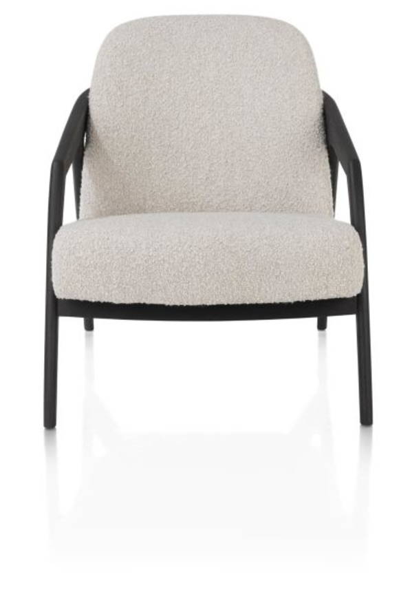 XOOON Dante, Sessel - Eiche anthrazit - Stoff Brioni - Creme - 1