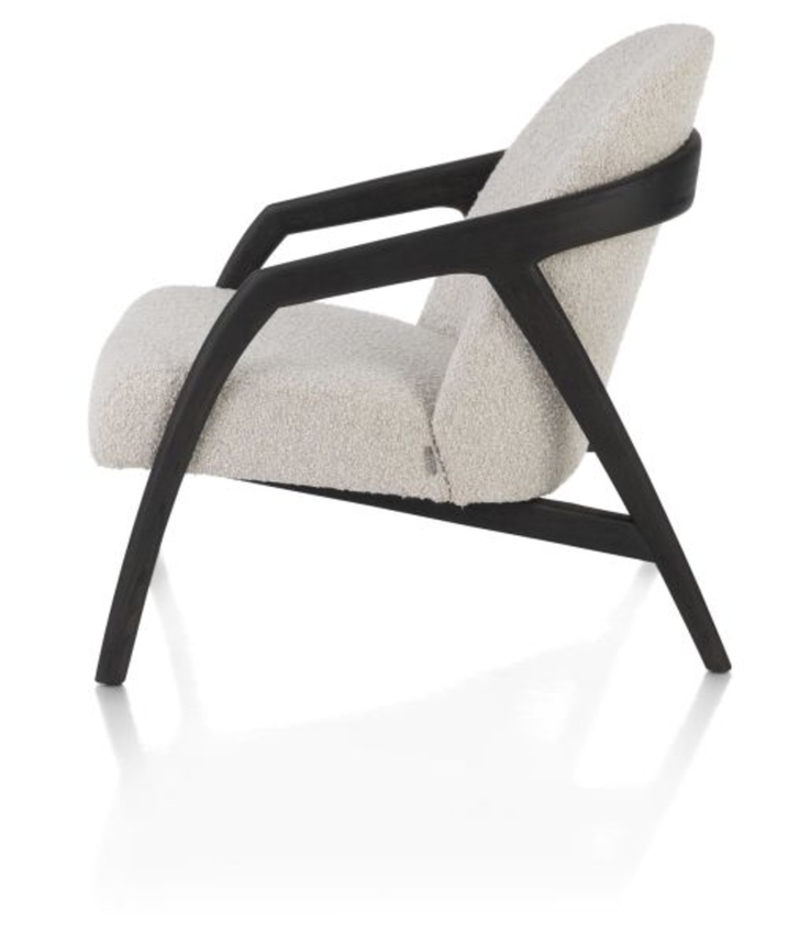 XOOON Dante, Sessel - Eiche anthrazit - Stoff Brioni - Creme - 4