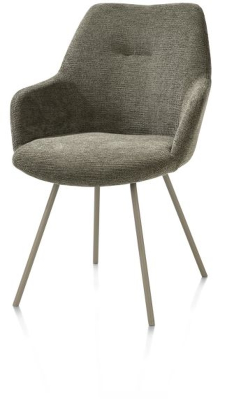 XOOON Odin, Armlehnstuhl - Metall Gestell RAL 7034 - Graugrün - Stoff Vada Mossgrün - Moosgrün - 2