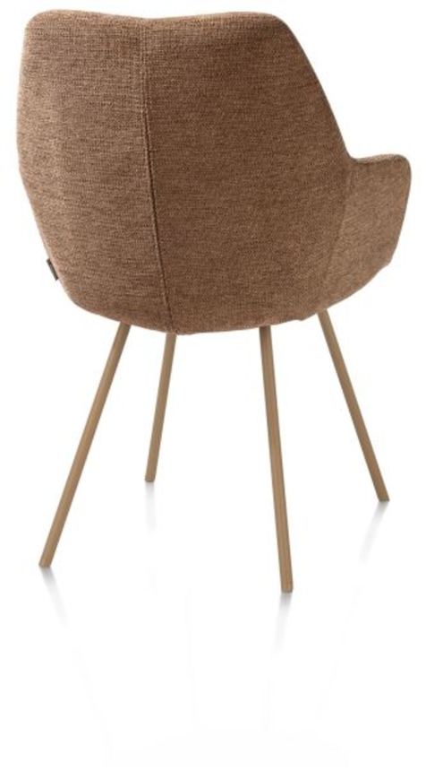 XOOON Odin, Armlehnstuhl - Metall Gestell RAL 1011 - Biscuit - Stoff Vada kupfer - Kupfer - 3