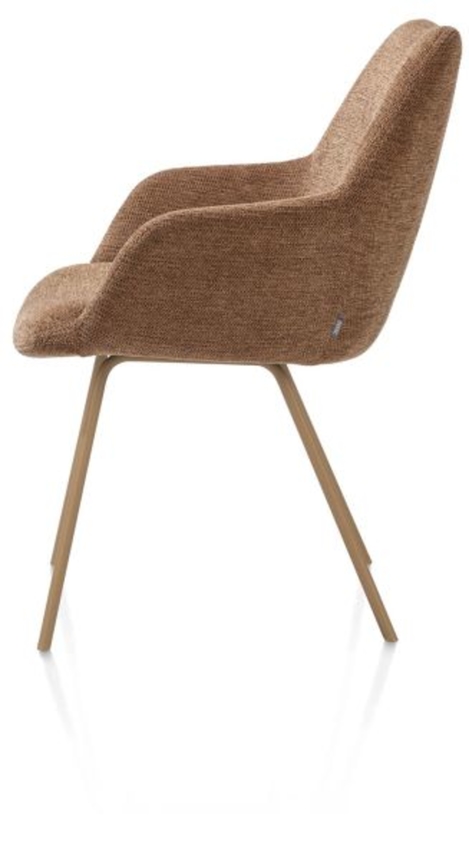 XOOON Odin, Armlehnstuhl - Metall Gestell RAL 1011 - Biscuit - Stoff Vada kupfer - Kupfer - 4