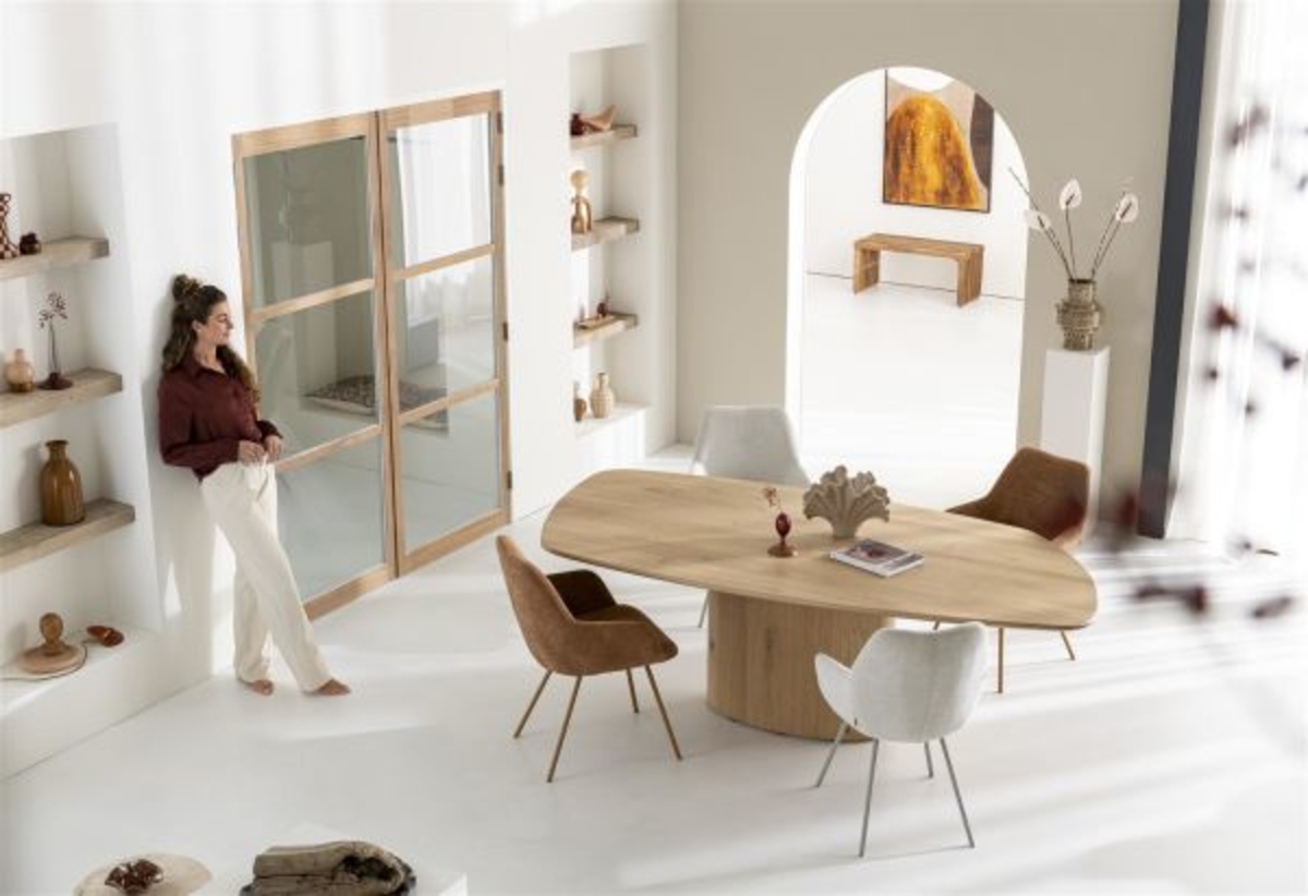 XOOON Odin, Armlehnstuhl - Metall Gestell RAL 7044 - silk grey - Stoff Vada Ivoor - Elfenbein - 13