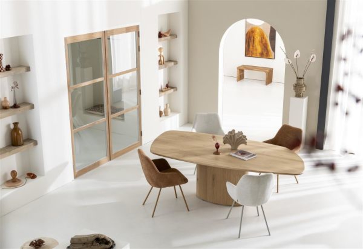 XOOON Odin, Armlehnstuhl - Metall Gestell RAL 7044 - silk grey - Stoff Vada Ivoor - Elfenbein - 8