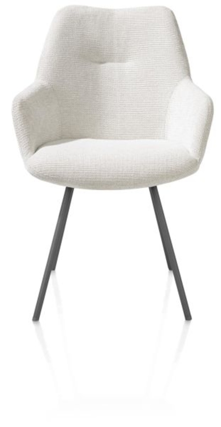 XOOON Odin, Armlehnstuhl - Graphit Gestell - Stoff Vada - Elfenbein - 1