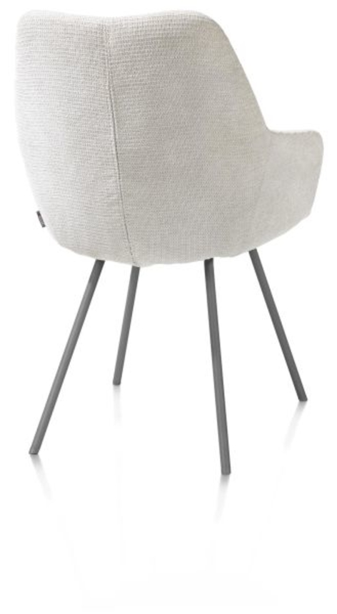 XOOON Odin, Armlehnstuhl - Graphit Gestell - Stoff Vada - Elfenbein - 3